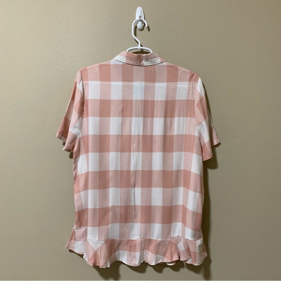 Sperry Rose Plaid Front Button Down Shirt-Size L NWT - Picture 3 of 7